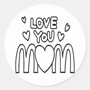 Mother’s Day Card, Funny Mothers Day Gift for mum Classic Round Sticker