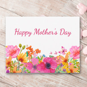 Mother’s Day for Mum Pink Floral Garden Holiday Postcard