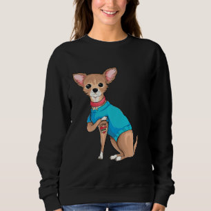 Mother S Day Funny Dog Chihuahua I Love Mum Tatto Sweatshirt