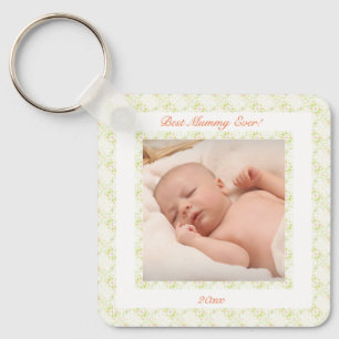 Mother’s Day Green Best Mummy Mum Ever Photo Gift Key Ring
