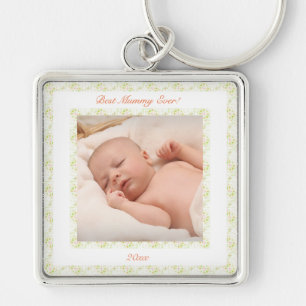 Mother’s Day Green Best Mummy Mum Ever Photo Gift Key Ring