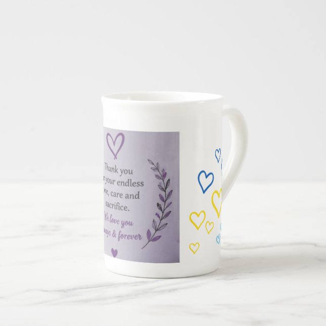 Mother’s Day Heart Pattern Mug (Front Right)