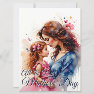 Mother’s Day Hug in Watercolor Floral Style