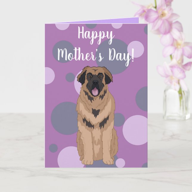 Mother’s Day Leonberger  Card (Orchid)