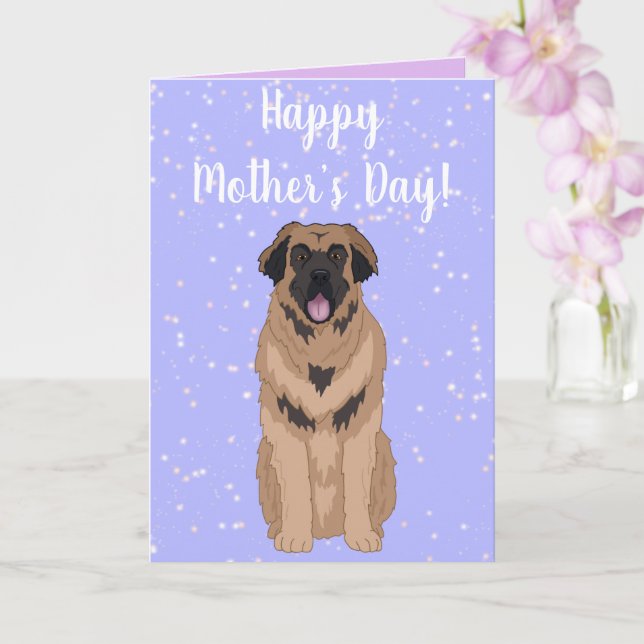 Mother’s Day Leonberger  Card (Orchid)