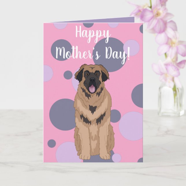 Mother’s Day Leonberger  Card (Orchid)