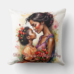 Mother’s Day Love Art in Watercolor Style Cushion