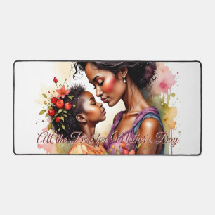 Mother’s Day Love Art in Watercolor Style Desk Mat