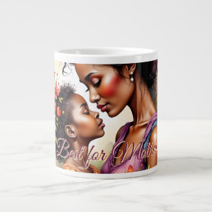 Mother’s Day Love Art in Watercolor Style Large Coffee Mug
