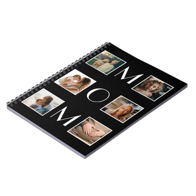 Mother’s Day Mum Family Child 6 Photo Collage Notebook (Left Side)