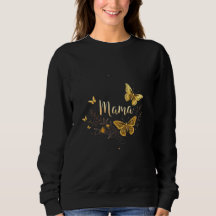 Mother’s Day Mum Gift T-Shirt Gold Butterfly Mama