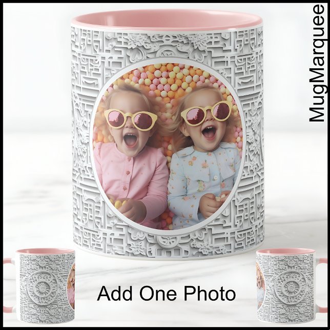 Mother’s Day Mum, Luxury Modern Pattern C555 Photo Mug (Creator Uploaded)