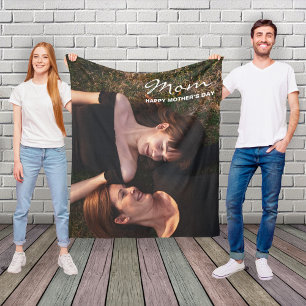 Mother’s Day My Best Friend Custom Photo Fleece Blanket