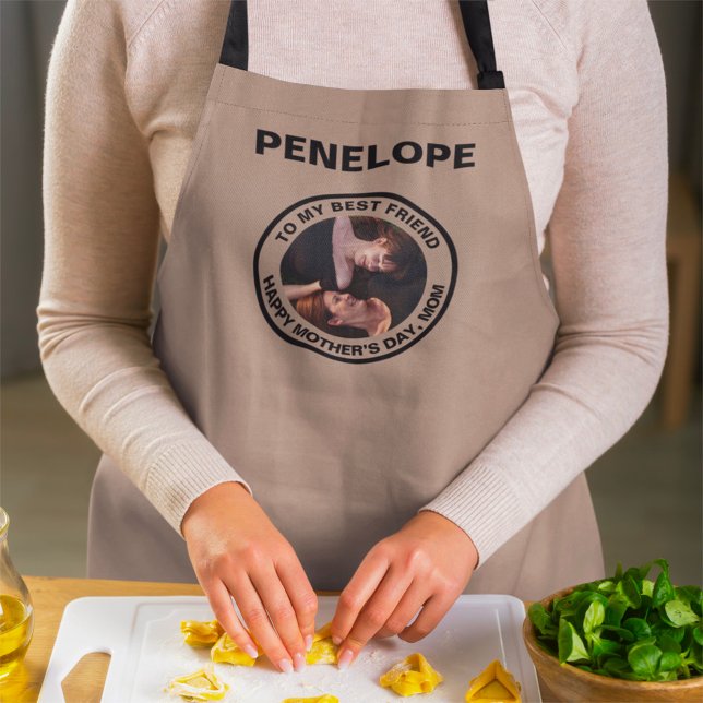 Mother’s Day My Best Friend Custom Photo & Text Apron (Creator Uploaded)