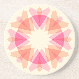 Mother’s Day Pastel Pink Tan Star Rainbow Decor Coaster
