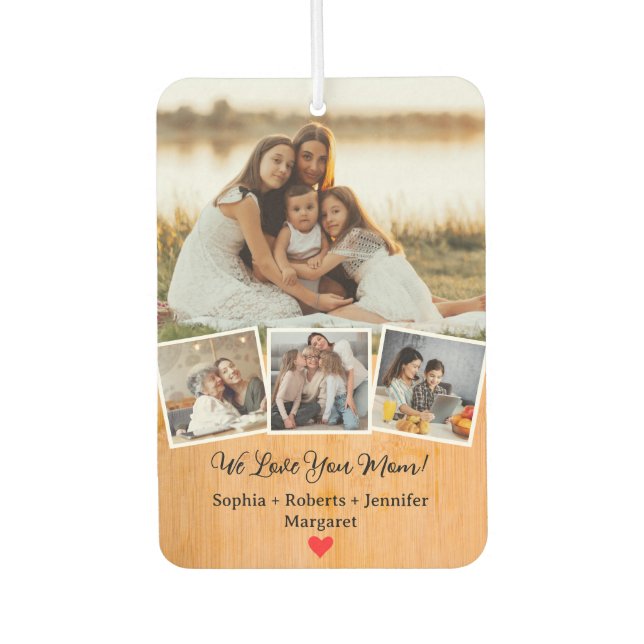 Mother’s Day Personalised Photo Keepsake For Mum Car Air Freshener (Front)