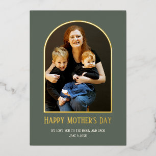 Mother’s Day Photo Card with Real Foil