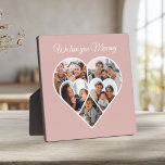 Mother’s Day Photo Collage Heart Family Picture  Plaque<br><div class="desc">Celebrate Mum with a personalised photo plaque featuring a soft blush background,  a heart-shaped family photo collage,  and a sweet handwritten-style message. This sentimental keepsake makes a meaningful Mother’s Day gift for moms,  grandmas,  and mother figures who love custom family décor.</div>