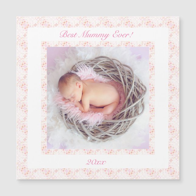 Mother’s Day Pink Best Mommy Mom Ever Photo Gift (Front)