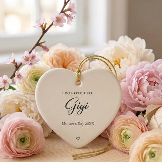 Mother’s Day Pregnancy Announcement Gigi Ceramic Ornament