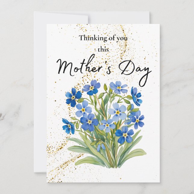 Mother’s Day Remembrance Card with Forget Me Nots (Front)
