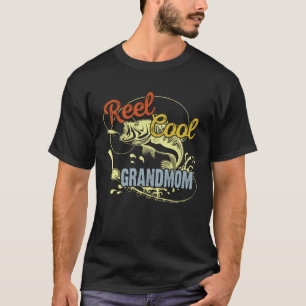 Mother s Day Retro Reel Cool Grandmom Fishing T-Shirt