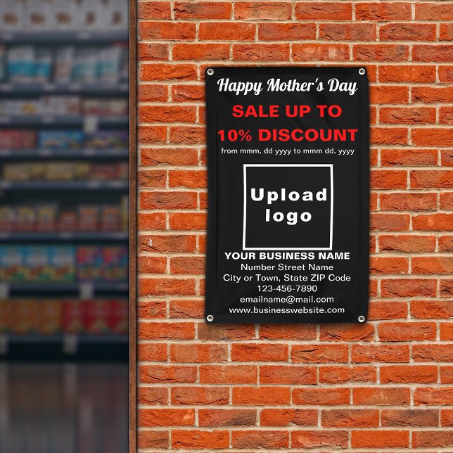 Mother’s Day Sale Business Black 2.5’ x 4’ Banner (Creator Uploaded)