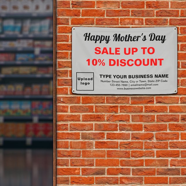 Mother’s Day Sale Grey Rectangle 4’ x 2.5’ Banner (Creator Uploaded)