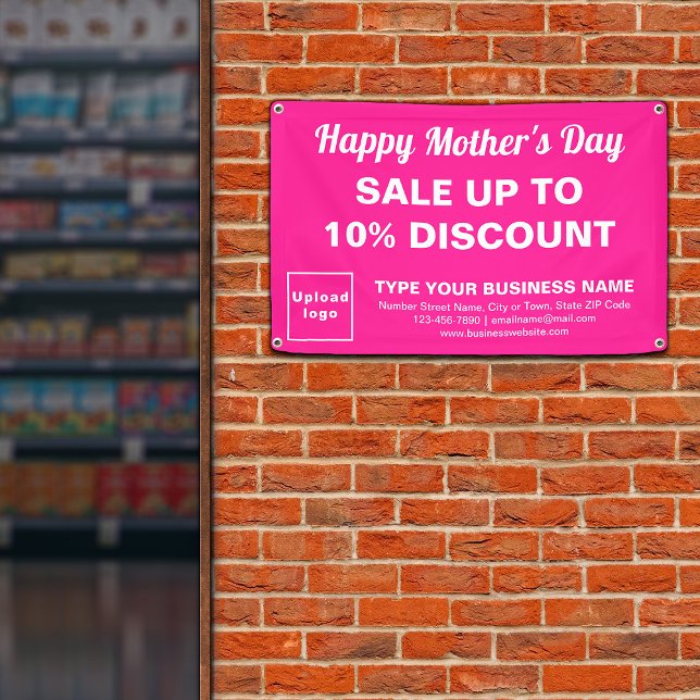 Mother’s Day Sale Pink Rectangle 4’ x 2.5’ Banner (Creator Uploaded)