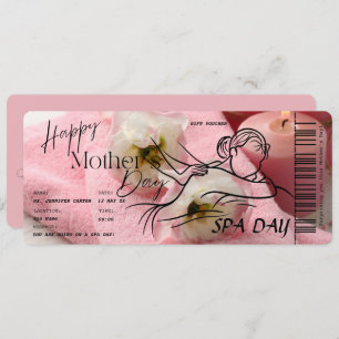 Mother’s Day Spa Day Surprise Voucher  Invitation