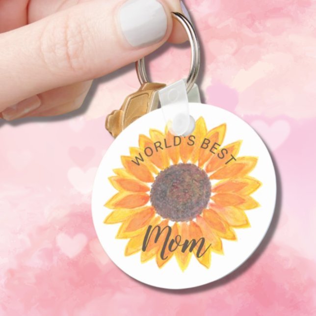 Mother’s Day Sunflower World’s Best Mom Key Ring (Creator Uploaded)