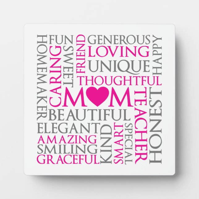 Mother’s Day Word Art Plaque (Front)