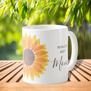 Mother’s Day Yellow Sunflower World's Best Mom Coffee Mug