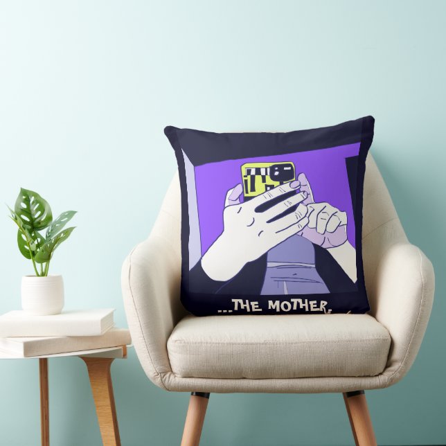 Mother’s Mobile Hands Violet Avocado  Cushion (Chair)