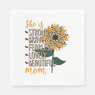 Mother She Is Strong Napkin