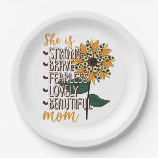 Mother She Is Strong Paper Plate