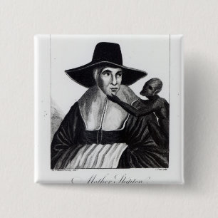 Mother Shipton, engraved by John Scott, 1804 15 Cm Square Badge
