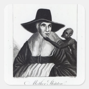 Mother Shipton, engraved by John Scott, 1804 Square Sticker