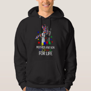 Mother Son Best Friends For Life Autism Support Mo Hoodie