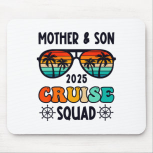 Mother Son Cruise 2025 Vacation Matching Family Tr Mouse Pad