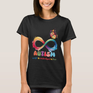 Mother Son Family Accept Autistic Kids Autism Awar T-Shirt