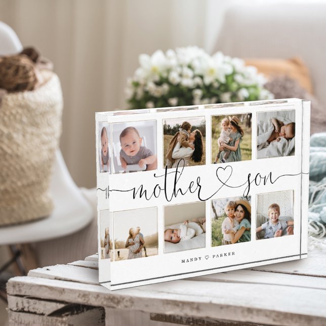 Mother Son Heart Script | Photo Grid Collage Block (Creator Uploaded)