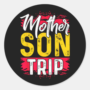 Mother Son Trip Shirt Summer Family Vacation Trip Classic Round Sticker