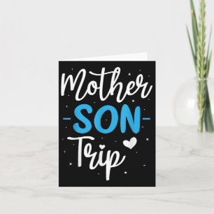 Mother Son Trip Summer Family Vacation Trip Cruise Card