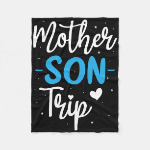 Mother Son Trip Summer Family Vacation Trip Cruise Fleece Blanket