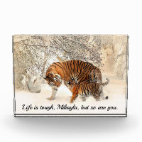 Mother Tiger and Cub Inspiring Quote