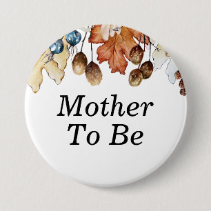 Mother To Be Autumn Foliage Fall in Love 7.5 Cm Round Badge