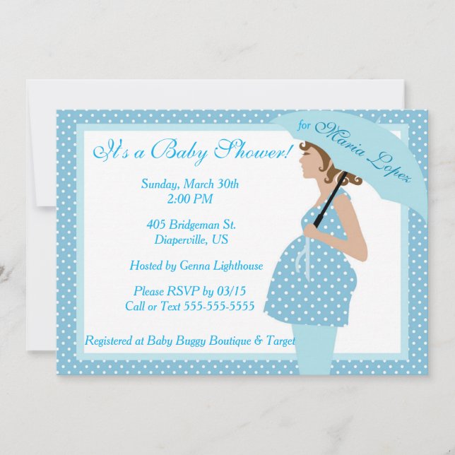 Mother to Be Baby Boy Shower Invitation (Front)