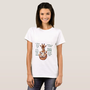 Mother to be Giraffe Foetus Messages Funny Green T-Shirt
