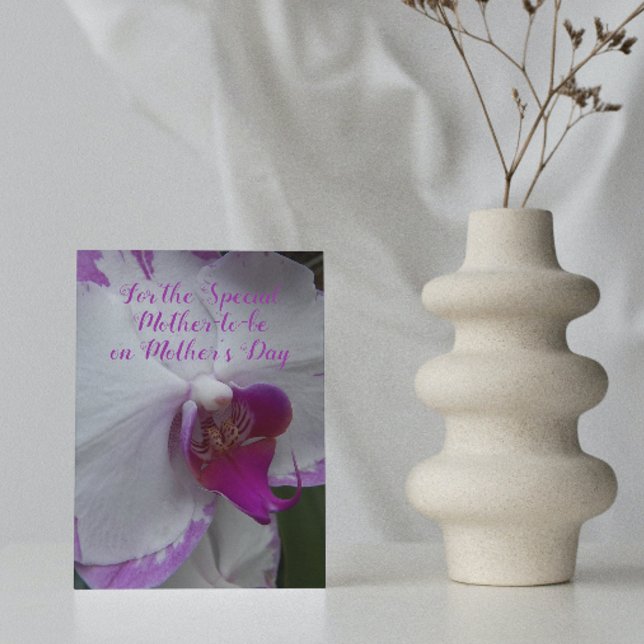 Mother-to-Be Orchid Bloom Floral Mother's Day Card (In Situ)